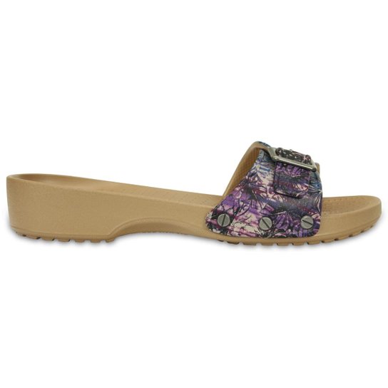 Sandália Crocs Sarah Sandal Graphic Feminina - Bege