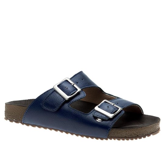 Sandália Doctor Shoes Birks 214 Anil Donna Comfort - Azul Petróleo