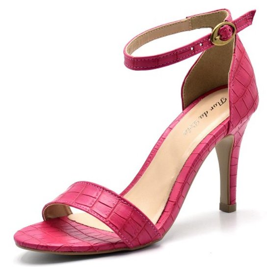 Sandália DuduDias10 Croco Feminina - Pink