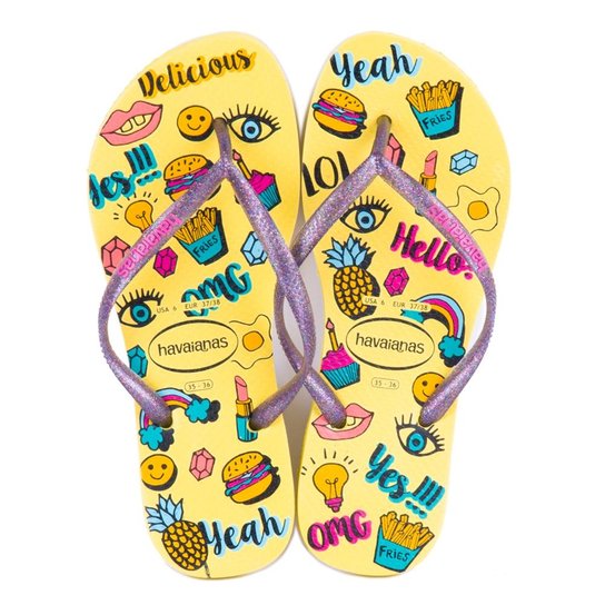 Sandália Havaianas Slim Cool - Amarelo Claro