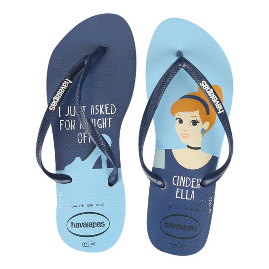 Sandália Havaianas Slim Princesas - Branco