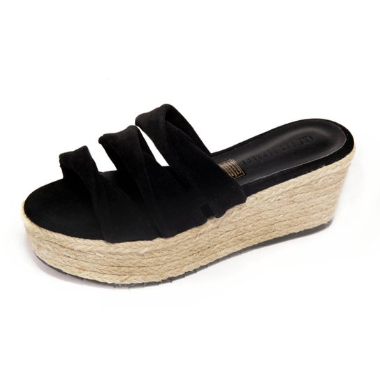 Sandália The Box Project Flatform Twisted Feminina - Preto