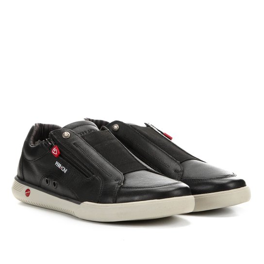 Sapatênis Couro Ferracini Holiday Masculino - Preto
