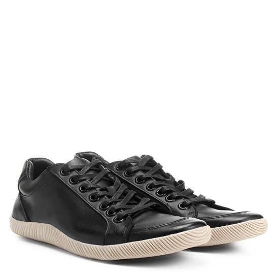 Sapatênis Couro Shoestock Masculino - Preto