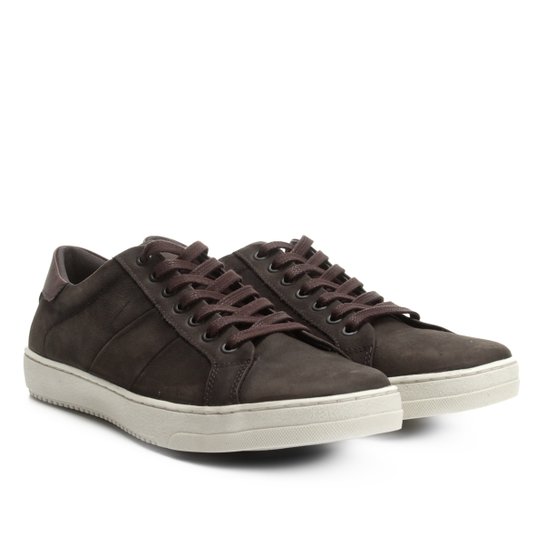 Sapatênis Couro Shoestock Masculino - Chumbo