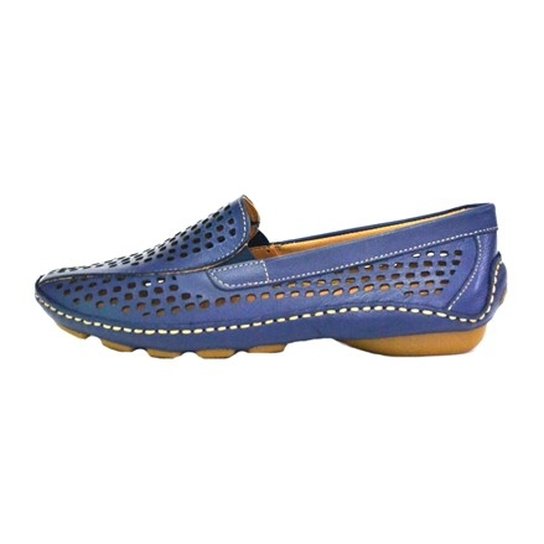 Sapatênis Prata Couro - Azul Royal