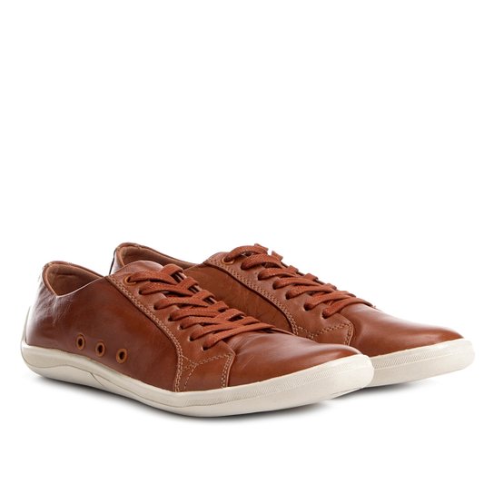 Sapatênis Shoestock Couro II Masculino - Caramelo