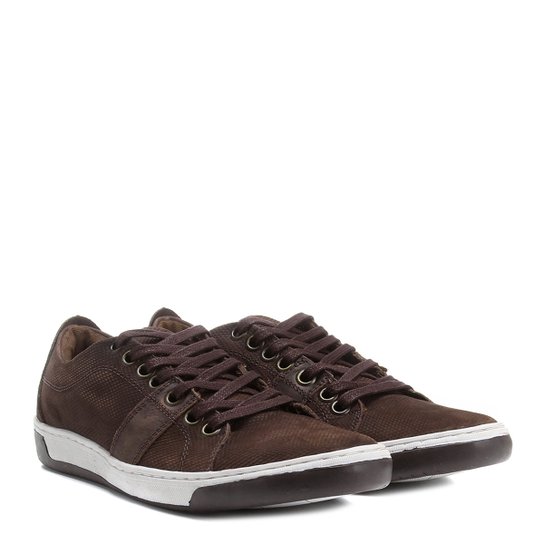 Sapatênis Shoestock Couro Masculino - Café