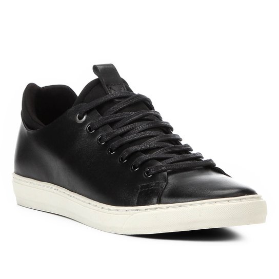 Sapatênis Shoestock Neoprene Couro Masculino - Preto