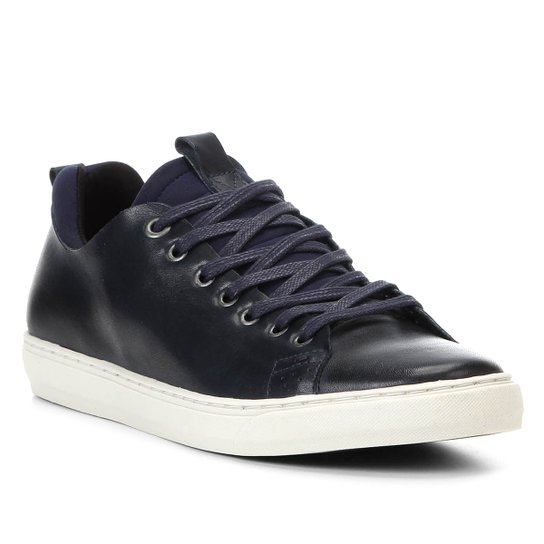 Sapatênis Shoestock Neoprene Couro Masculino - Marinho