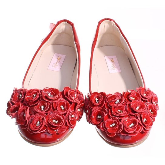 Sapatilha Agatha Mogly Verniz - Vermelho