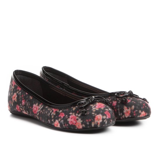Sapatilha Infantil Shoestock Tecido Feminina - Preto