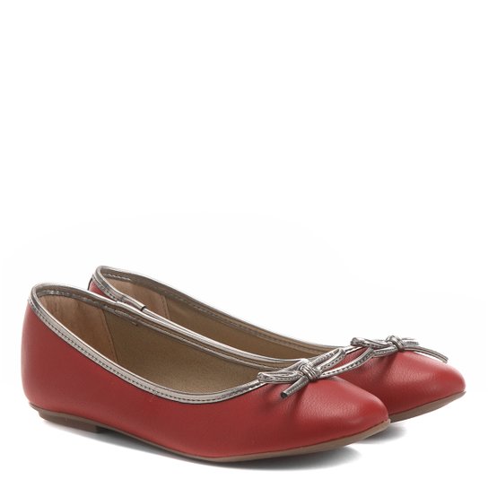 Sapatilha Infantil Shoestock Verniz Feminina - Vermelho