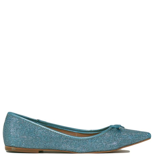 Sapatilha Liszy Glitter Feminina - Azul Claro