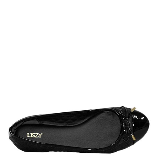 Sapatilha Liszy Matelassê Bico Feminina - Preto