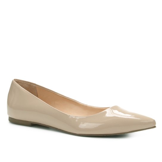 Sapatilha Shoestock Básica Bico Fino Feminina - Nude