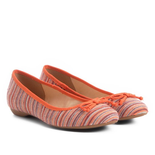 Sapatilha Shoestock Estampada Feminina - Laranja