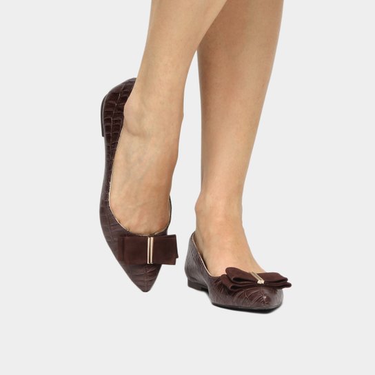 Sapatilha Shoestock Laço - Marrom