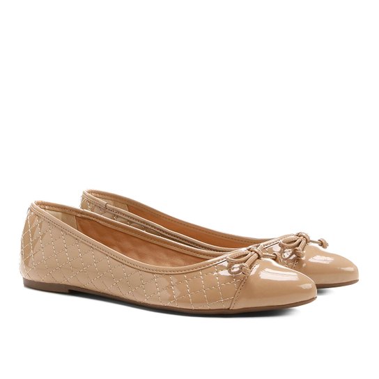 Sapatilha Shoestock Matelassê Bico Fino - Nude