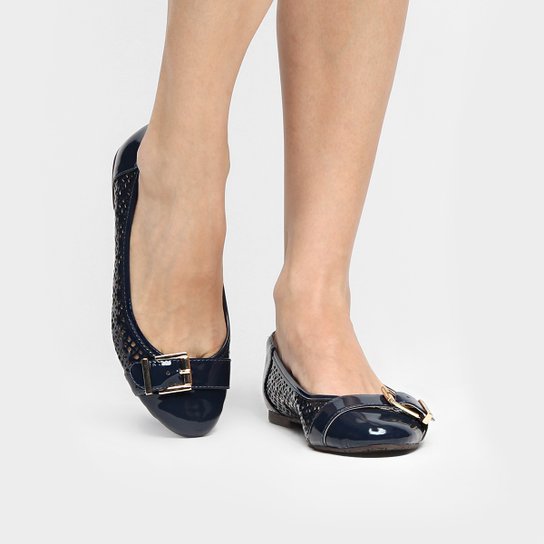 Sapatilha Shoestock Redondo Laser LGT - Marinho