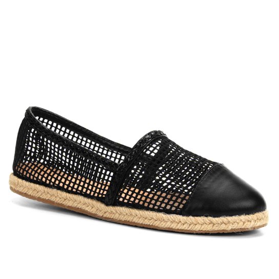 Sapatilha Shoestock Tela Feminina - Preto