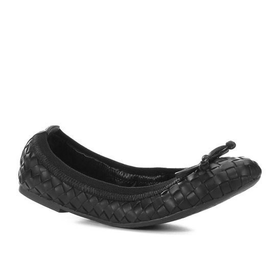 Sapatilha Shoestock Transpassada Feminina - Preto