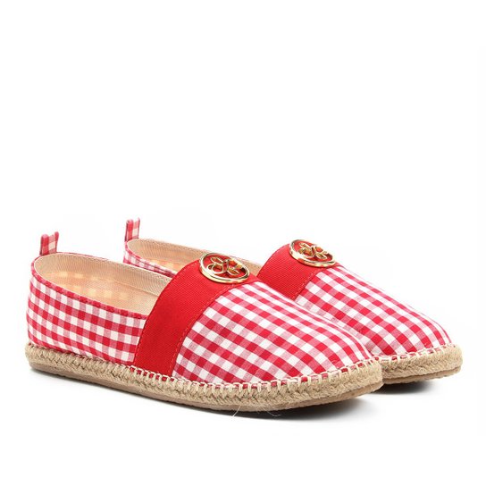 Sapatilha Shoestock Vichy Feminina - Vermelho