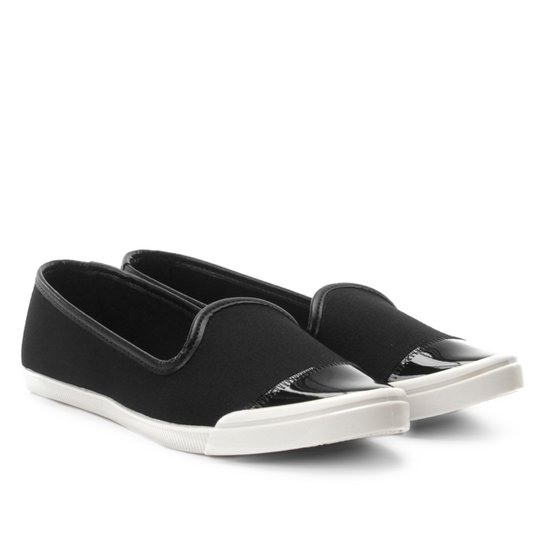 Sapatilha Slipper Moleca Biqueira Feminina - Preto