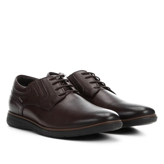 Sapato Couro Casual Ferracini Trindade Masculino - Tabaco