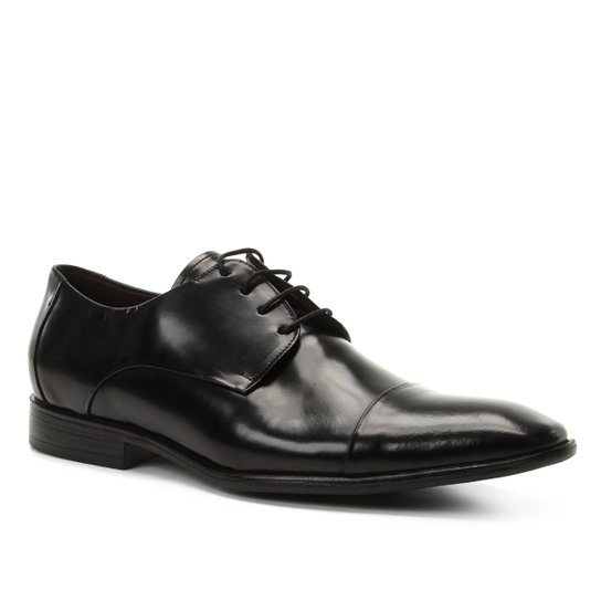 Sapato Social Couro Shoestock Tradicional Romana Masculino - Preto