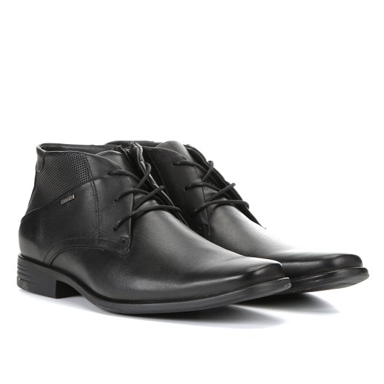 Sapato Social Ferracini Cano Médio Perfuros Masculino - Preto