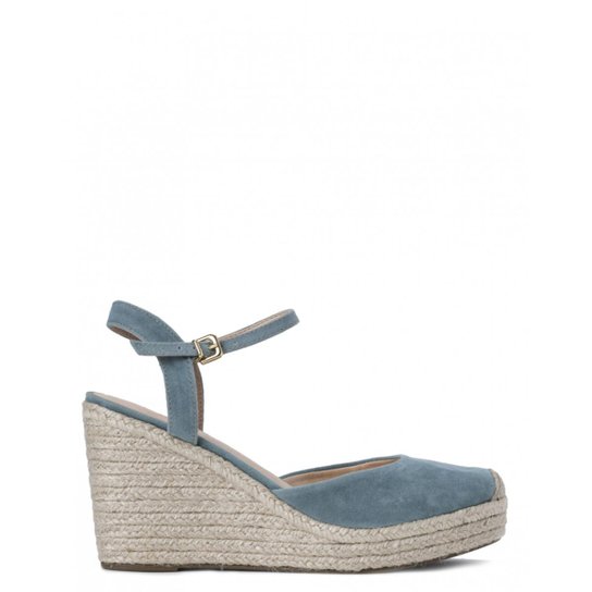 Scarpin Amaro Espadrille Salto Corda Feminina - Azul