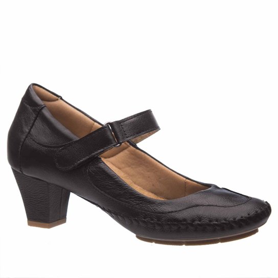 Scarpin Couro Liso Doctor Shoes Feminino - Preto