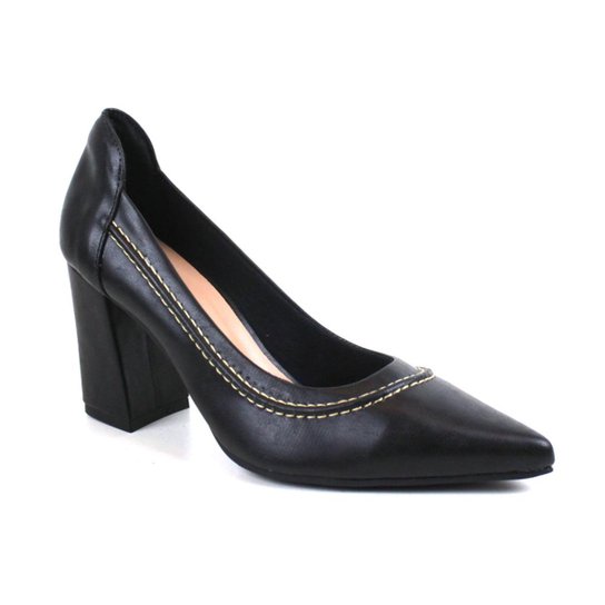 Scarpin Emporionaka Vegetal Feminino - Preto