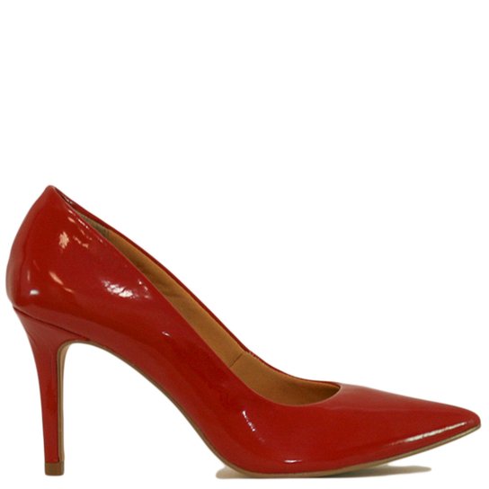 Scarpin Liszy Salto Alto Verniz Feminino - Vermelho