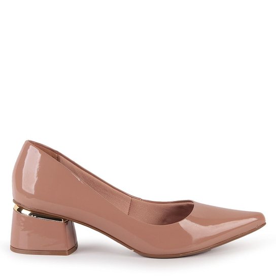 Scarpin Natália Paula Brazil Verniz Feminino - Nude