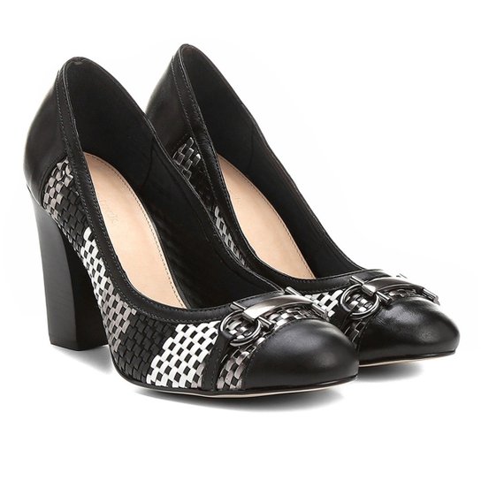Scarpin Tressê Bridão - Preto