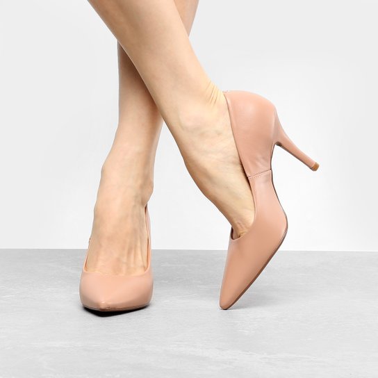 Scarpin Vizzano Salto Alto Liso - Rosa Claro