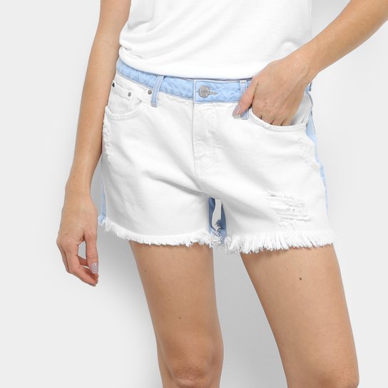 Short Jeans Calvin Klein Five Pockets Feminino - Azul