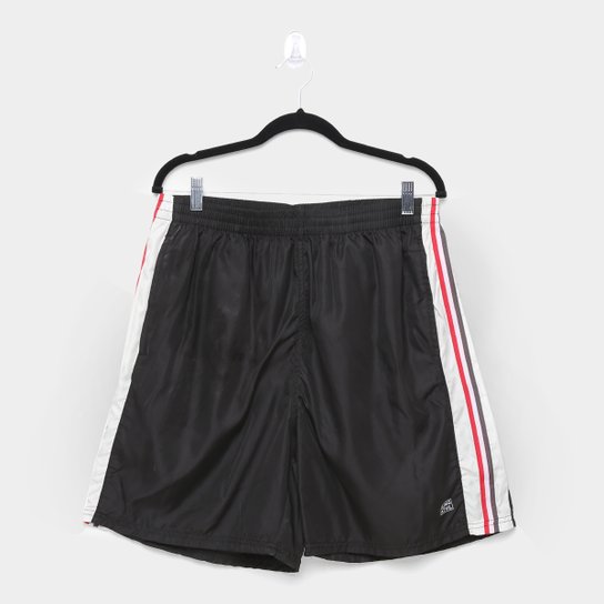 Shorts Gajang ATHL Listras Laterais Plus Size Masculino - Preto