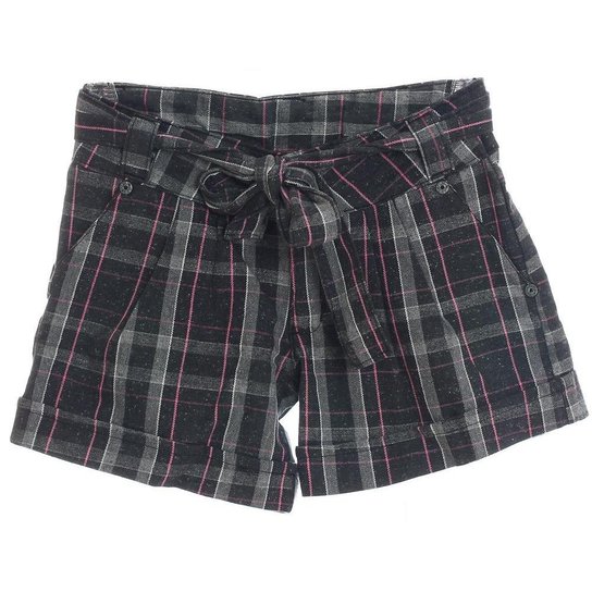 Shorts Xadrez - Cinza