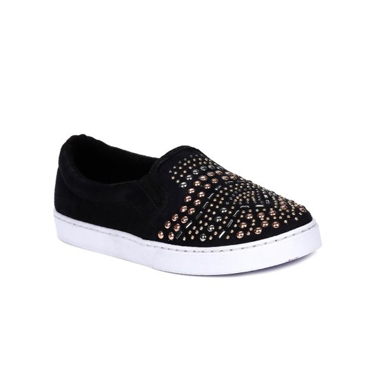 Slip on Addan Preto Feminino - Preto