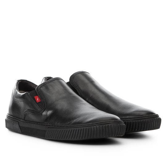Slip On Couro Ferracini Básico Masculino - Preto