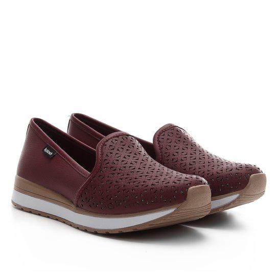 Slip On Kolosh Plataforma Laser Feminino - Vinho
