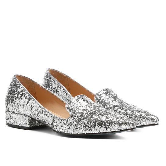 Slipper Luiza Barcelos Saltinho - Prata