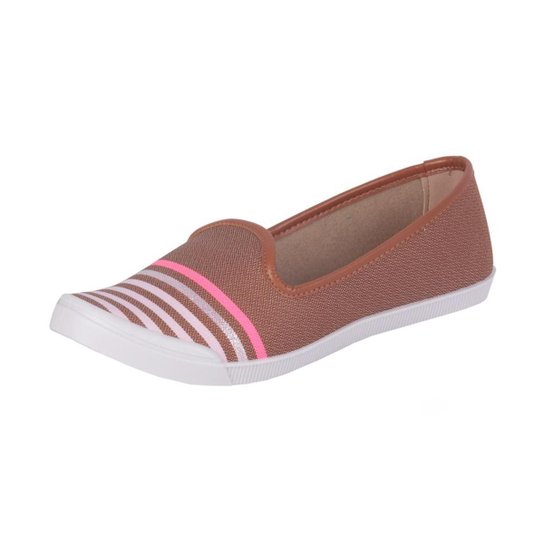 Slipper Moleca Multi Camel Feminino - Coral
