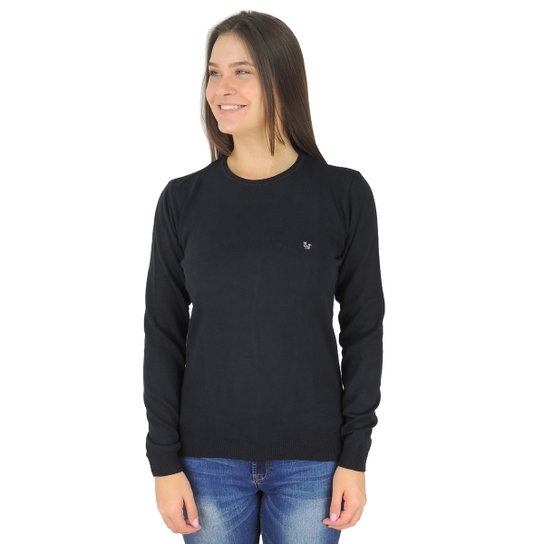 Suéter Feminino Tricô Premium Brooklyn Golaonda - Preto