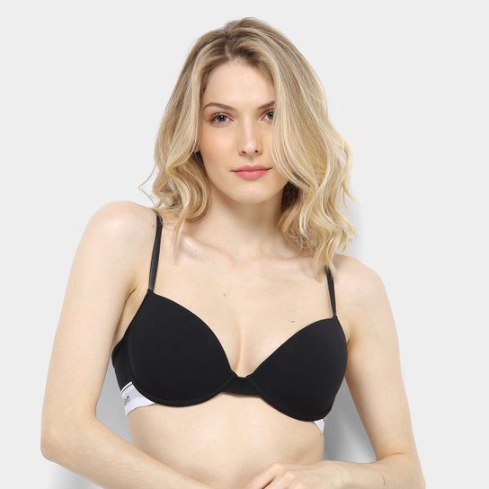 Sutiã Push Up Calvin Klein Modern Cotton - Preto