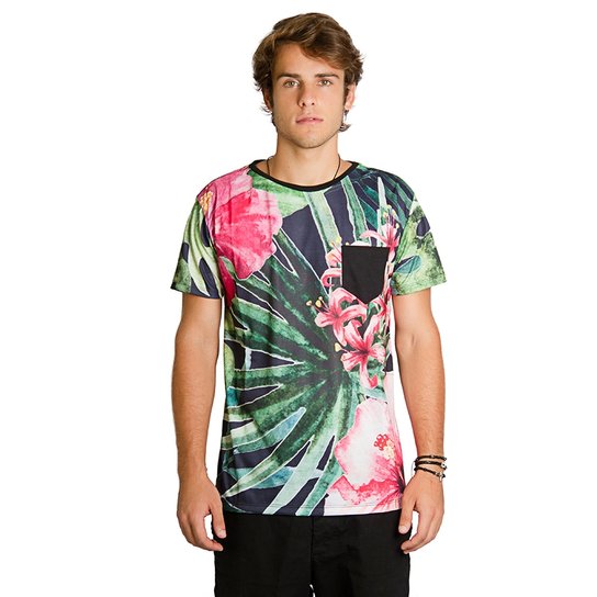 T-Shirt Wosmock Floral - Verde