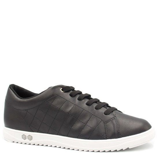 Tênis Bebecê Casual Cadarço Feminino - Preto